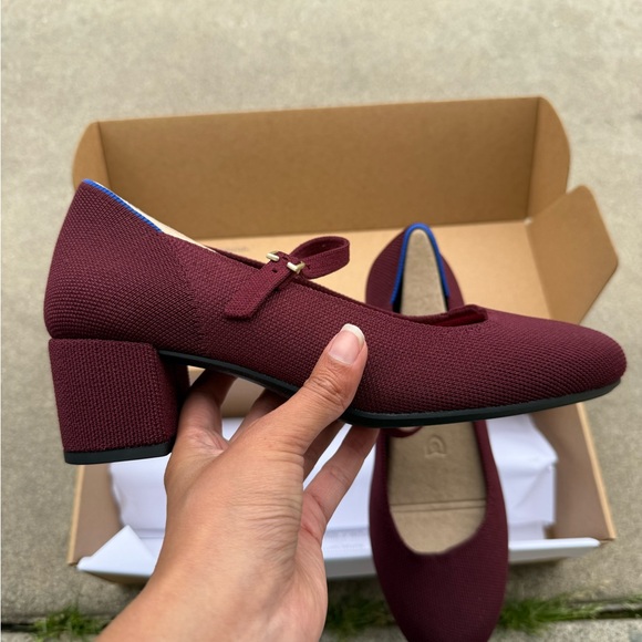 Rothy's Burgundy Mary Jane Heels - Picture 11 of 16